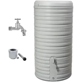 GARANTIA Nordic 2in1 Regenspeicher 300 l steingrau inkl. Auslaufhahn + Fallrohranschlüss