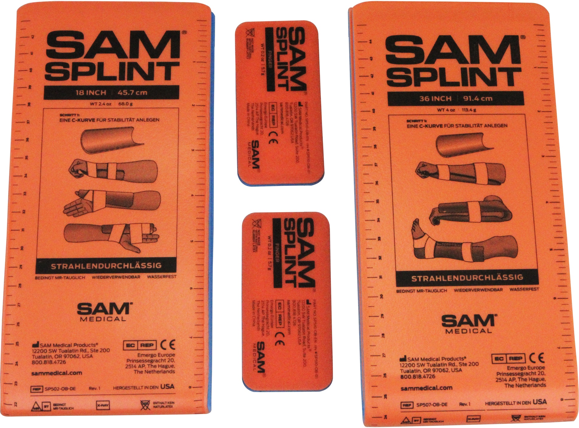 SAM Splint Set SP-KIT 4-teilig