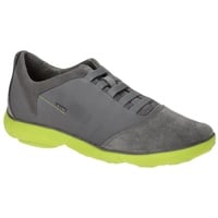 GEOX Herren U Nebula B Sneaker, Charcoal/Lime Green, 42 EU