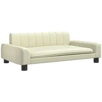 vidaXL Kindersofa Creme 90x53x30 cm Kunstleder