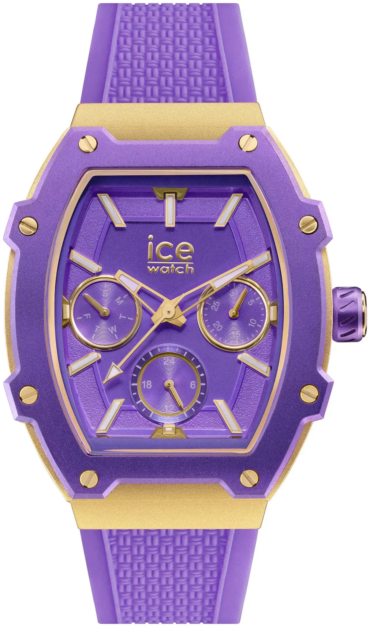 Multifunktionsuhr ICE-WATCH "ICE boliday summer - Alu Small MT" Armbanduhren lila Damen Quarzuhr, Armbanduhr, Damenuhr, Datum, 1224-Stunden-Anzeige