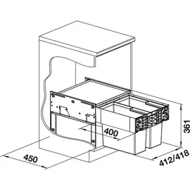 Blanco Select II 32 l Grau