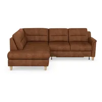 Ecksofa SIT & MORE "Farö L-Form", braun (cognac), B:251cm H:90cm T:187cm, Sofas, Ecksofa, inklusive Federkern, wahlweise mit Bettfunktion und Bettkasten