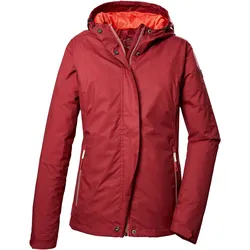 Outdoorjacke KILLTEC "KOS 68 WMN JCKT", Damen, Gr. 40, rot (weinrot), Oberstoff: 100% Polyester (recycelt), Futter: 100% Polyester, sportlich, Jacken