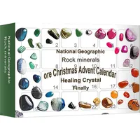 Adventskalender mit Heilsteinen, 24 Fächer, verbessert die Kreativität, Weihnachts-Adventskalender für Erwachsene und Kinder