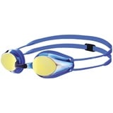 Arena Tracks Junior Mirror Anti-Fog Wettkampf Schwimmbrille für Kinder, Schwimmbrille mit UV-Schutz, 4 Austauschbaren Nasenstegen, Silikon Dichtungen