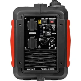 Matrix Notstromaggregat Benzin leise Inverter Stromerzeuger 3300 Watt Stromgenerator mit USB Stromaggregat digitaler Generator 230V 12V leicht trag...