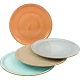 CreaTable Vintage Nature Pizzateller 4-tlg. bunt