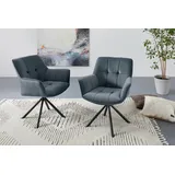 Guido Maria Kretschmer Home & Living Drehstuhl »Lika«, 2er Set, 360 Grad Drehfunktion, Samtpolsterung,