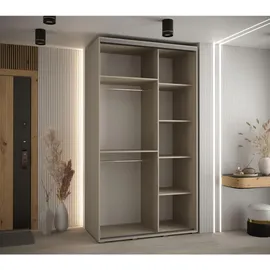 möbel kryspol Schwebetürenschrank Dakota 130 x 235,2 x 60 cm Schwarz