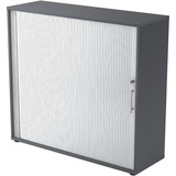 HAMMERBACHER Rollladenschrank grafit, silber 2 Fachböden 120,0 x 40,0 x 110,0 cm