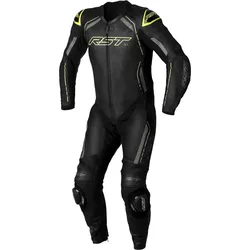 RST S-1, Lederkombi 1tlg. - Schwarz/Grau/Neon-Gelb - S
