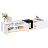 stilvora TV-Lowboard 190x40x35 cm Weiß Holzwerkstoff