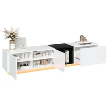 stilvora TV-Lowboard 190x40x35 cm Weiß Holzwerkstoff