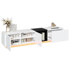 stilvora TV-Lowboard 190x40x35 cm Weiß Holzwerkstoff