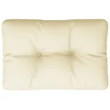 vidaXL Palettenkissen Creme 50x40x12 cm Stoff