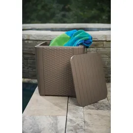 KETER Luzon Beistelltisch 39 x 39 cm cappuccino flaches Wicker