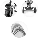 Chipolino Dreirad Hip Hop, zwei Kinder, bis 40 kg, Sitze 360° drehbar Farbe:grau