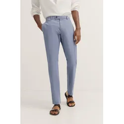 Chinohose BUGATTI, Herren, Gr. 34, Länge 34, 350, blau, 86% Baumwolle, 11% Polyester, 3% Elasthan, unifarben, casual, normal, Hosen, mit Stretchfunktion