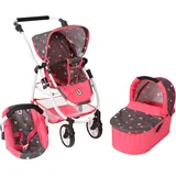 Bayer Chic 2000 Bayer Chic 2000-640-47 Puppenwagen Emotion All In 2.0-3in1 Puppenwagen-Set bestehend aus Babywanne, Sportsitz und Autositz, Butterfly Koralle