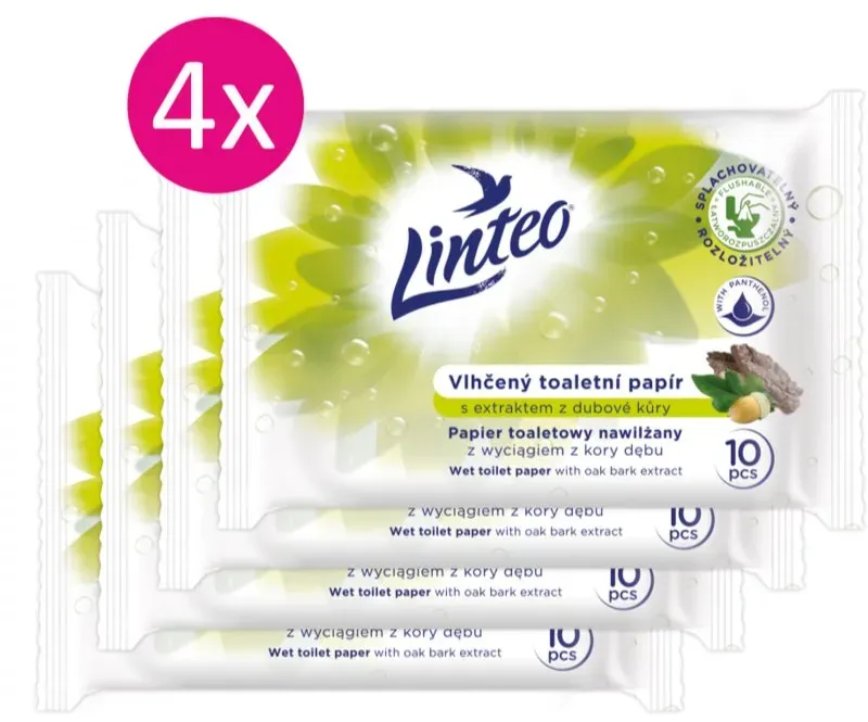 Linteo Wet Toilet Paper feuchtes Toilettenpapier 10x4 St.