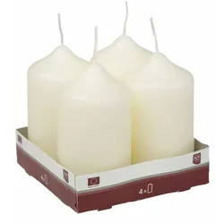 24x Stumpenkerzen ivory 50x90mm