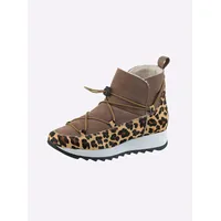 Heine Stiefelette in braun-leo | Gr.: 38