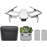 DJI Mini 4K Camera Drone Combo, Drohne mit 4K UHD Kamera für Erwachsene, unter 249 g, 3-Achsen Gimbal Stabilisierung, 10 km Videoübertragung, autom. Rückkehr, 2 Akkus für 62 min Flugzeit, QuickShots