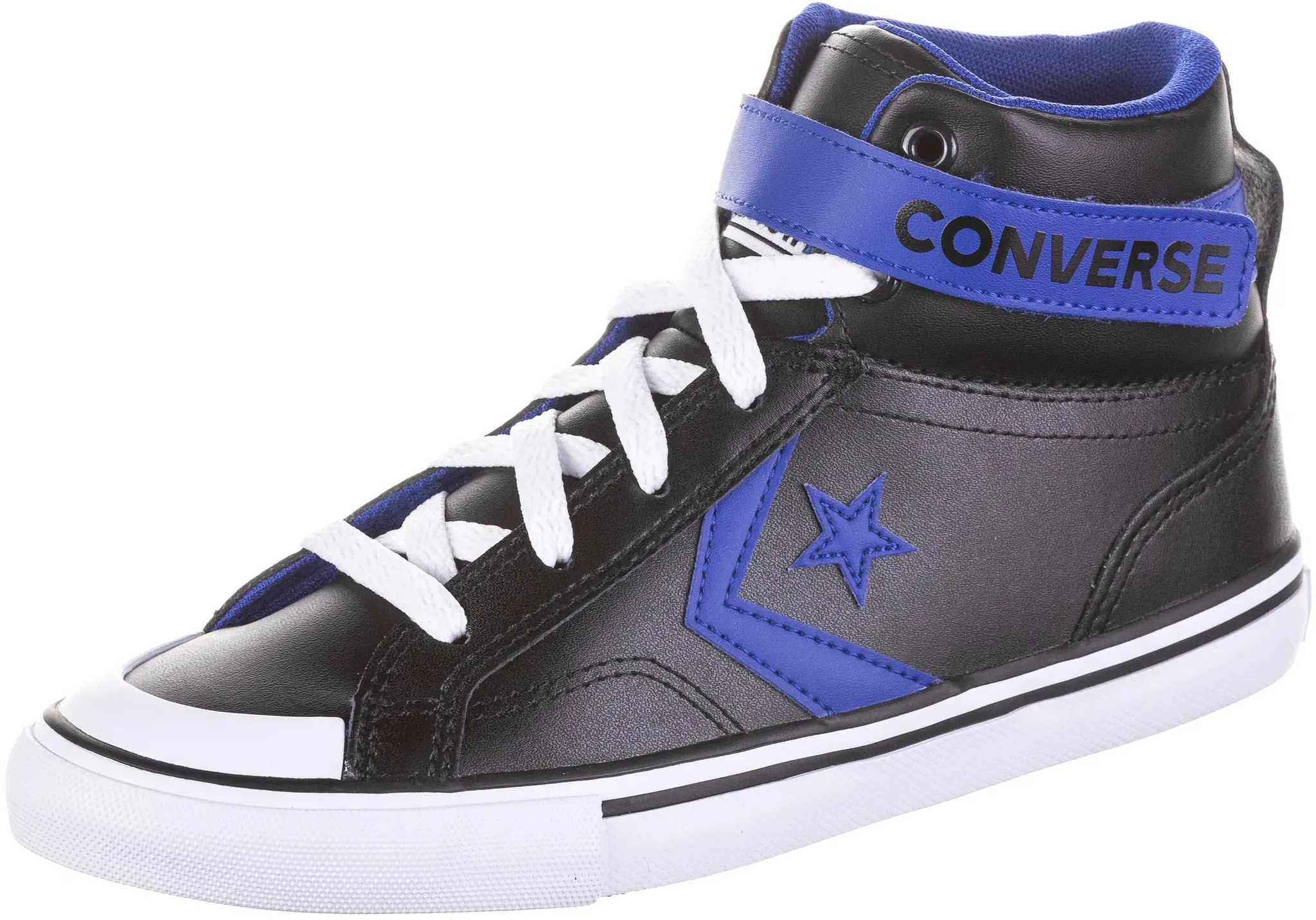 CONVERSE PRO BLAZE STRAP Sneaker Kinder in black-blue-white, Größe 35 1/2 - schwarz