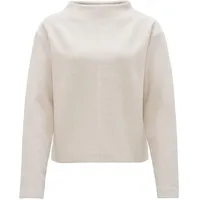 OPUS Damen Sweatshirt | Kuscheliger Sweater GOKLONA Regular aus Viskose Mix Ivory, 40 - 40