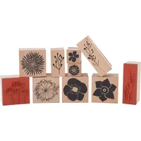 Heyda 204888690 Stempel-Set „Blumen“