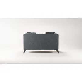 Home Affaire Loveseat HOME AFFAIRE "MATTHEW Loungesessel, Maße B/T/H: 130/86/74 cm", grau (anthrazit), B:130cm H:74cm T:86cm, 100% Polyester, Sessel, incl. Zierkissen, feine Steppung im Rücken, belastbar bis 200kg