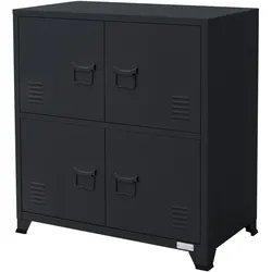 ML-Design Büroschrank mit zwei Ebenen Magnetverschluss 75x40x80,5 cm Anthrazit aus Stahl
