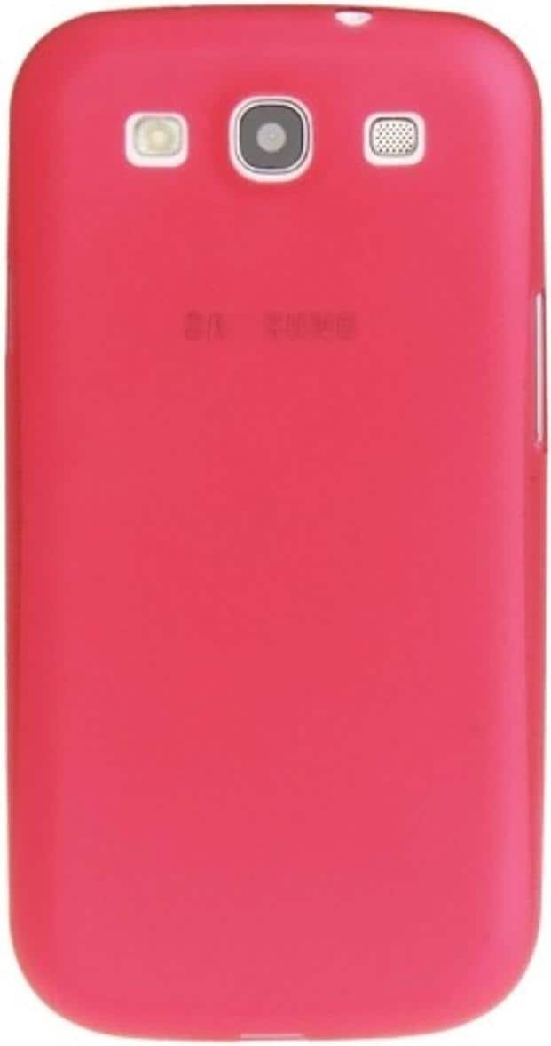 König Design Schutzhülle Case Ultra Dünn 0,3mm für Handy Samsung Galaxy S3 i9300 / i9305 / S3 NEO i9301 Rot Trans (Galaxy S3 Neo, Galaxy S3), Smartphone Hülle, Rot