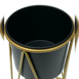 DanDiBo Ambiente Blumenhocker mit Topf 22 x 47 cm Gold Schwarz