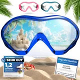 KIDVERSE Taucherbrille Kinder mit Nase - Panorama Tauchmaske Kinder - Schwimmbrille mit Nase für Mädchen & Jungen - wasserdichte Kindertaucherbrille
