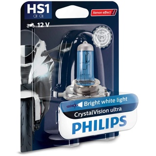 Philips 12636BVBW CrystalVision ultra HS1 Motorrad-Scheinwerferlampe, 1 Stück