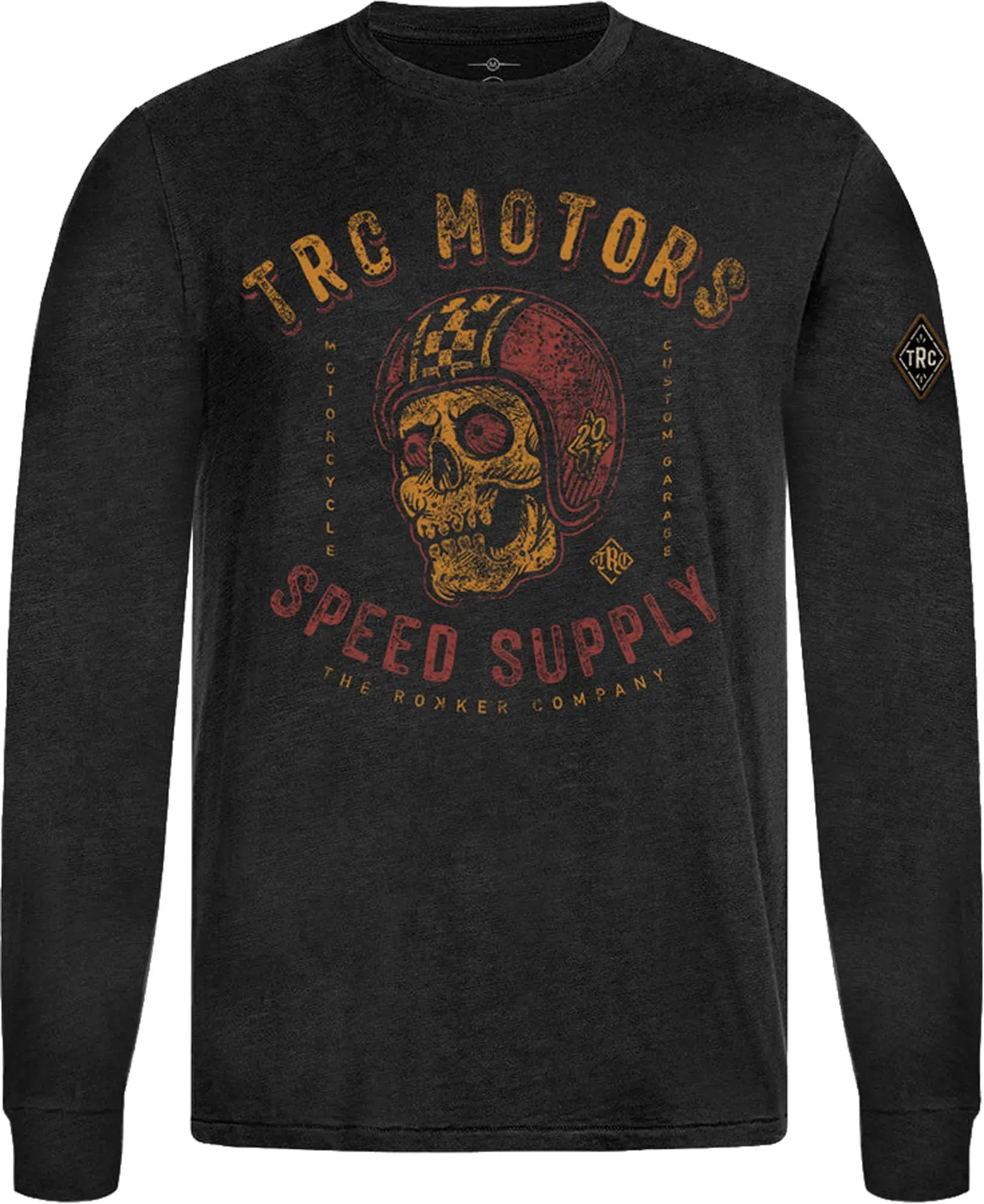Rokker Skull Langarmshirt, Größe 2XL für Männer