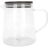 Yuecoom Kaffeekanne mit Deckel, Glas Milchkanne Safttasse Teekessel mit wärmeisoliertem Griff für den Heimgebrauch,Glas-Kaffeekanne Robust und Hitzebeständig,Glas-Teekanne Kaffeekännchen(500ML)