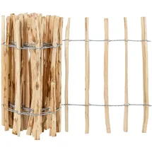 Voss.garden Staketenzaun 60cm, Gartenzaun aus Haselnuss Rollzaun Teichzaun