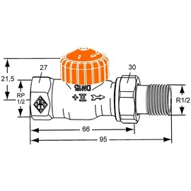 HEIMEIER Eclipse Thermostatventil DN15 1/2 Zoll Durchgang