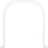 Rosenbogen Pergola aus Metall für Kletterpflanzen, weiß, 3 m breit, dekorativer Hochzeitstorbogen