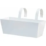 Siena Garden Balkonkasten mit Haltern 39 x 16,5 x 14,5 cm weiß