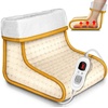 Fußwärmer mit 6 Temperaturstufen & Timer | Fußheizung elektrisch | Überhitzungsschutz & Abschaltautomatik (Braun)