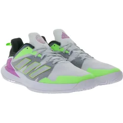 adidas Defiant Speed Tennis Hartplatz-Schuhe nachhaltige Herren Tennis-Schuhe mit Bounce Sohle GV9519 Weiß/Grün - 42 2/3