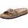 ROHDE Pantolette aus Leder mit Leopardenmuster und Strass D.Soave 5417, Größe:40 EU, Farbe:Beige - 40