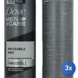 Dove Men +Care Invisible Dry Spray 3 x 250 ml