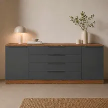 borchardt Möbel Tom 200 x 72 x 35 cm grau