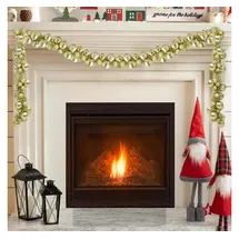 vidaXL Weihnachtskugelgirlande Gold 186 cm Polystyrol