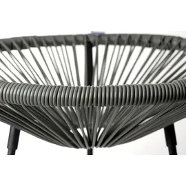 sunnypillow Acapulco Gartenstuhl 2er Set 2 x 70 x 70 x 85 cm grau